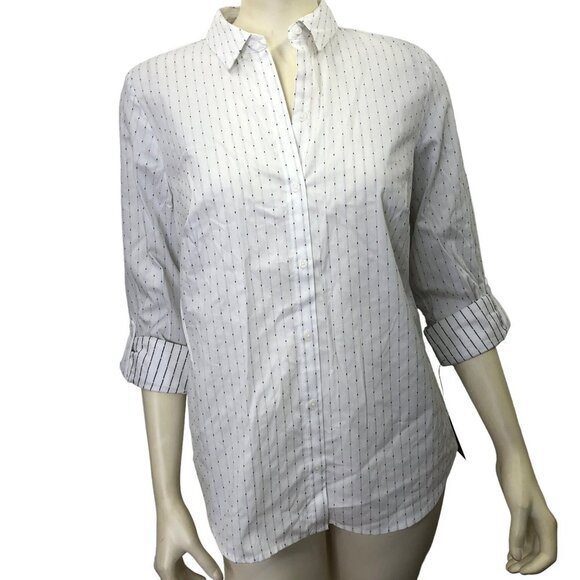 APT 9 WOMEN ESSENTIAL BUTTON DOWN SHIRTS MD NEW WITH‎ TAG - Picture 1 of 7